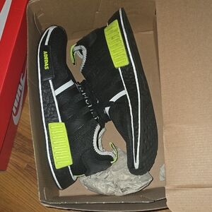 Adidas Black and Green Sneakers with Sporty Design